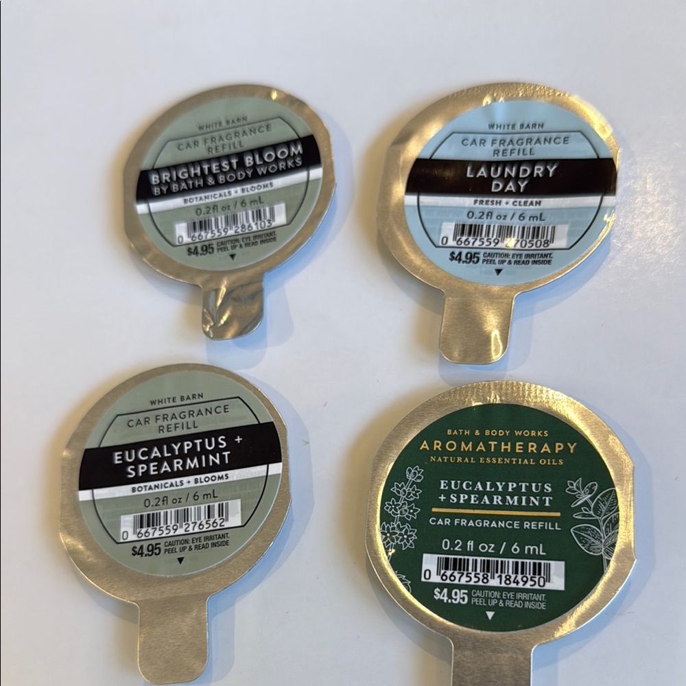 🔥BLOWOUT DEAL🔥BBW LOT OF 4, CAR FRAGRANCE REFILLS NWT